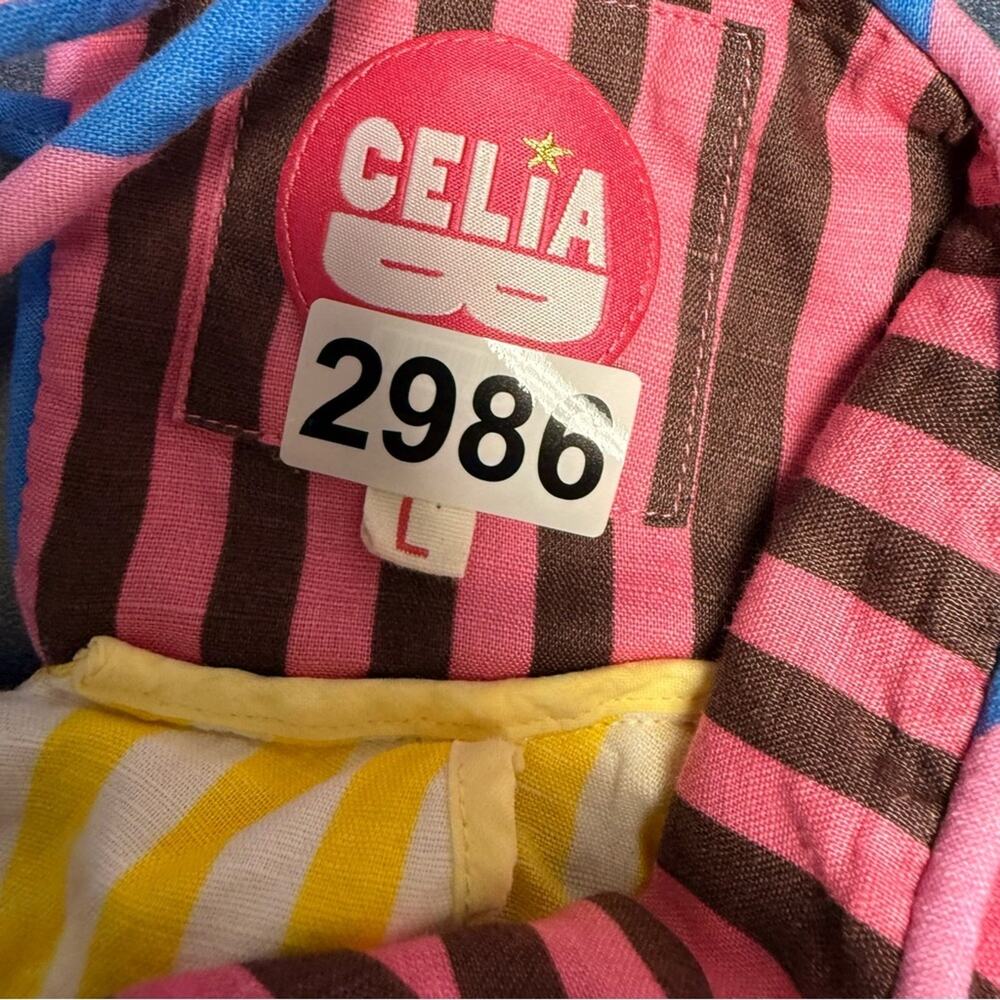 CeliaB Lola Striped Linen Blend Dress - Picture 8 of 8